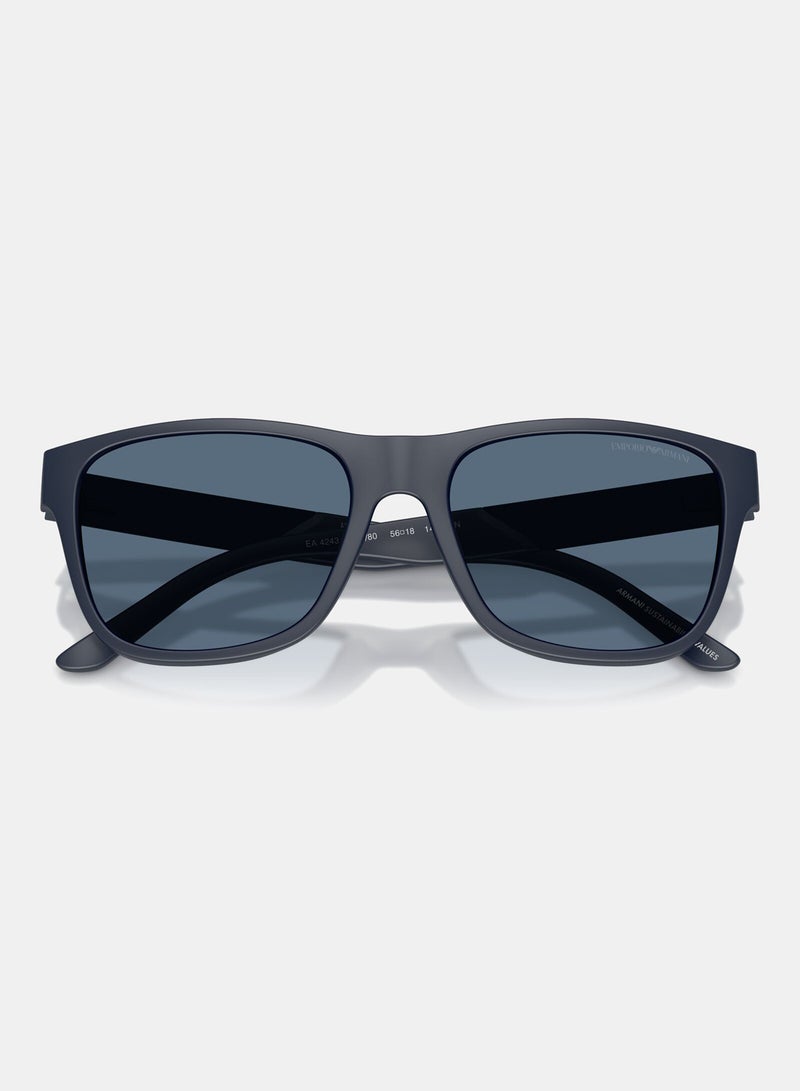 EMPORIO ARMANI Men Full Rim Square Sunglasses 4243, 56, 6244, 80 - Image 4